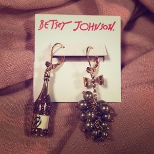 Betsey Johnson wine and grape earrings!
